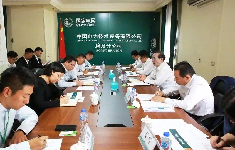 辛保安調研國網駐非辦、中電裝備埃及分公司