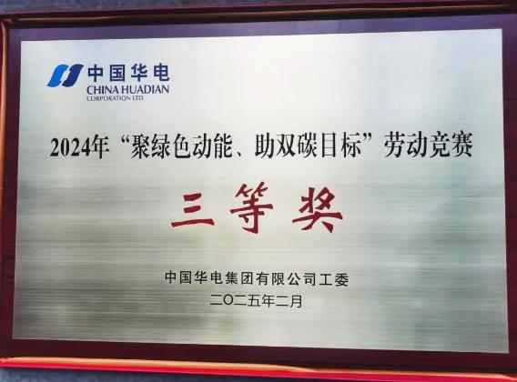 華電湖南公司榮獲集團(tuán)公司“聚綠色動能、助雙碳目標(biāo)”勞動競賽多項榮譽(yù)